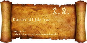 Kuris Uljána névjegykártya